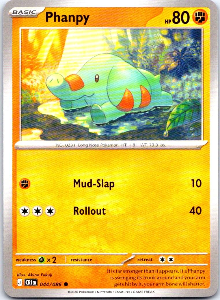 Phanpy - 044/086 - - CHAOS RISING - Pokemon - Common | AB17-2