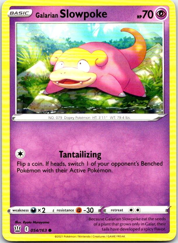 Galarian Slowpoke - 054/163 - - BATTLE STYLES - Pokemon - Common | AC14-30