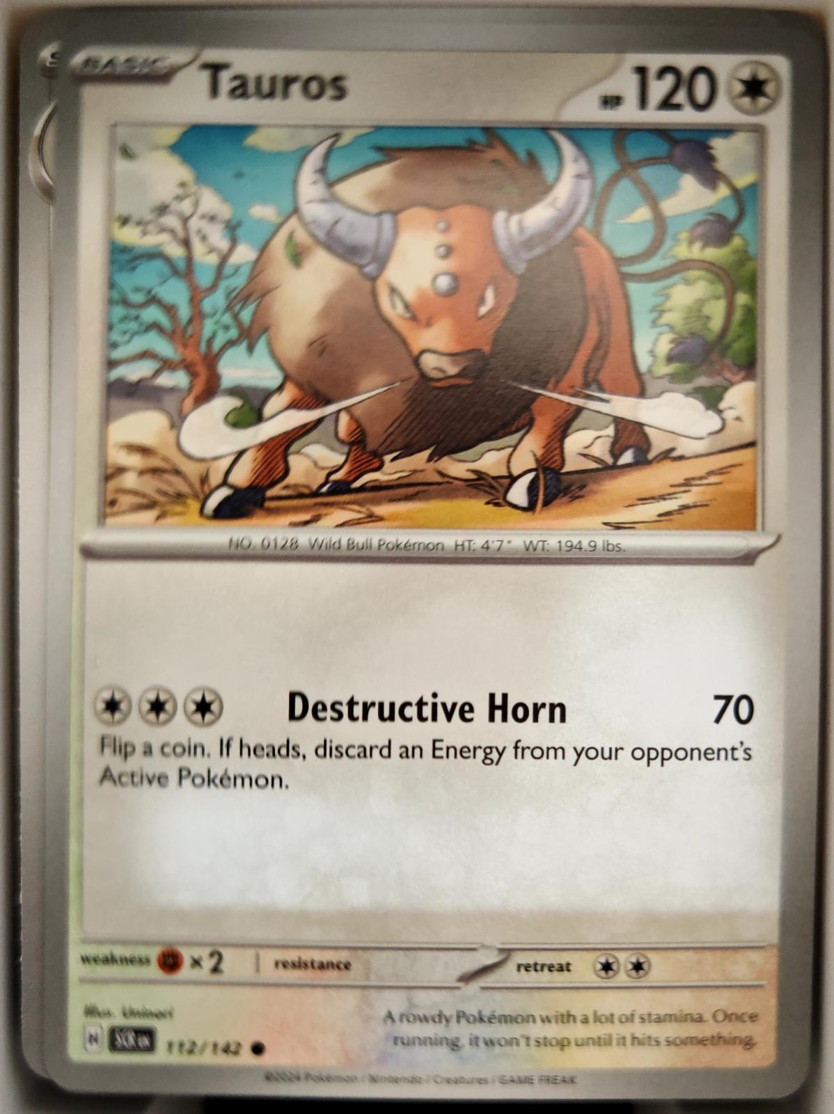 Tauros - 112/142 - - STELLAR CROWN - Pokemon - Common | AA06-99