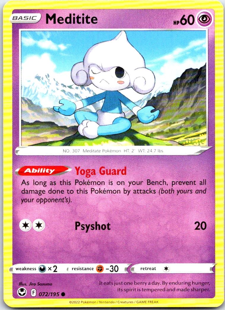 Meditite - 072/195 - - SILVER TEMPEST - Pokemon - Common | AB49-14
