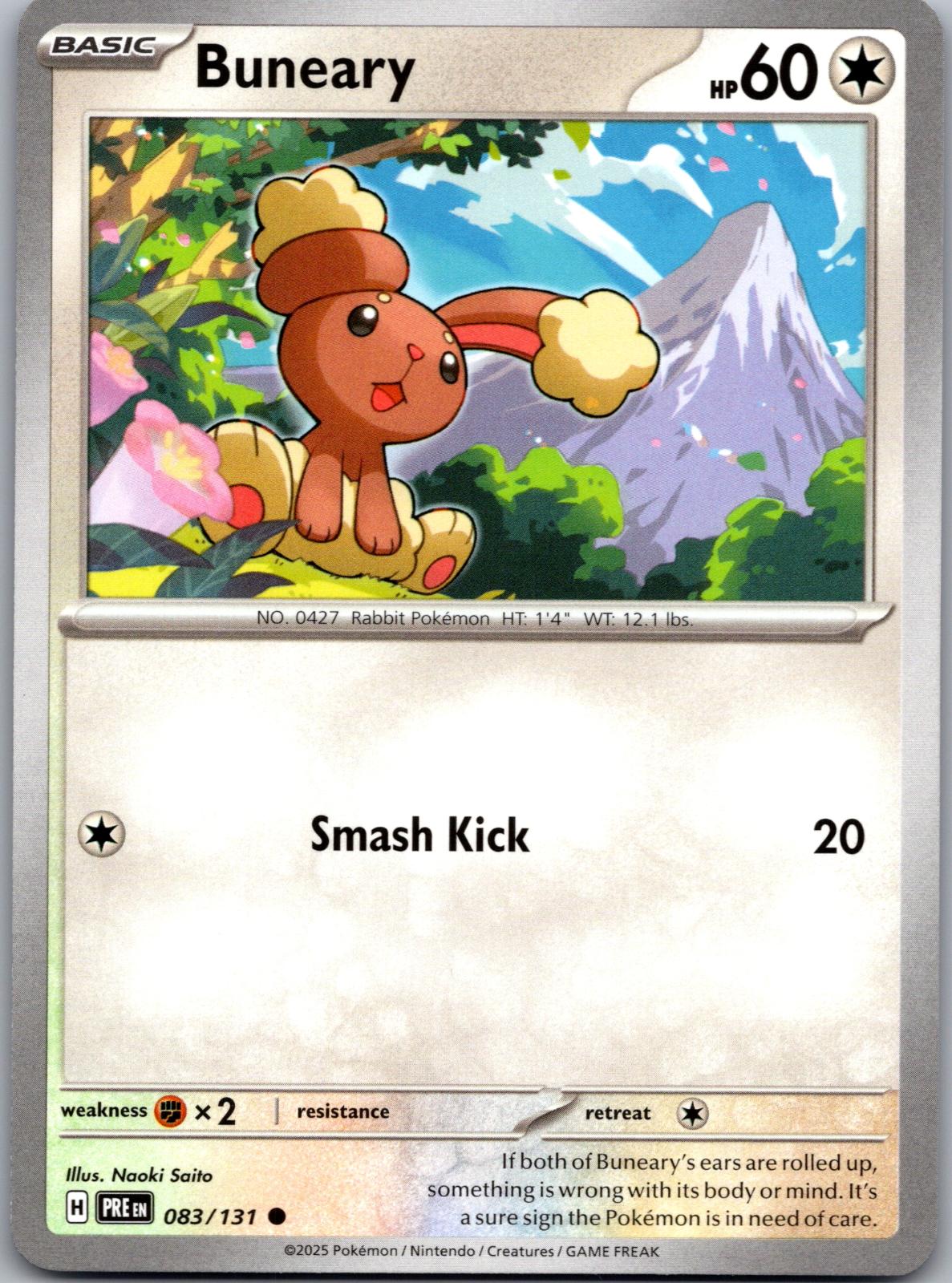 Buneary - 083/131 - - PRISMATIC EVOLUTIONS - Pokemon - Common | AA78-1