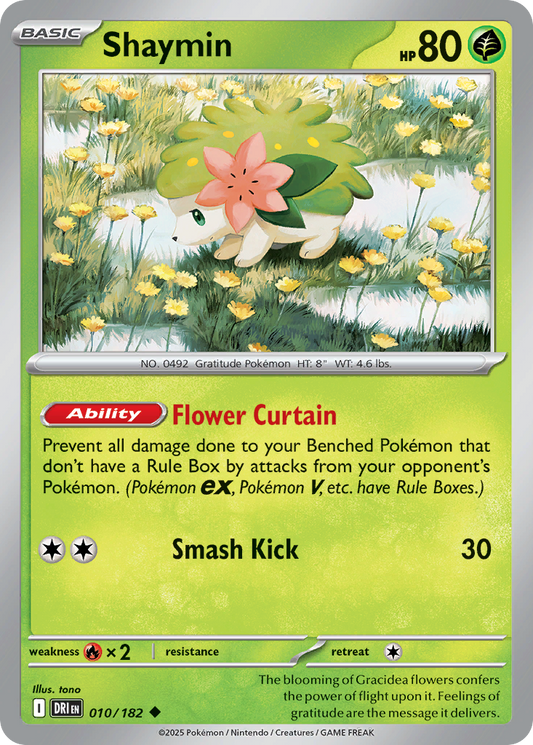 Shaymin - 010/182 - - DESTINED RIVALS - Pokemon - Uncommon | AA09-77