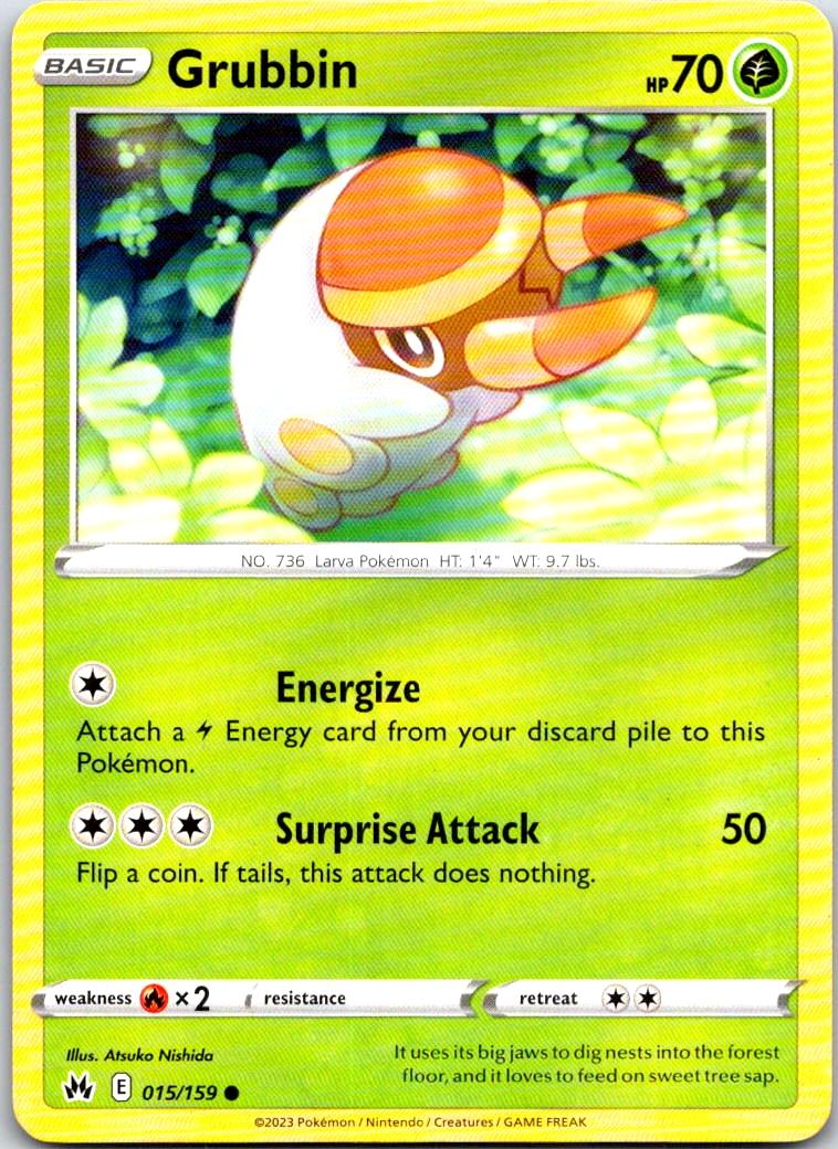 Grubbin - 015/159 - - CROWN ZENITH - Pokemon - Common | AB10-8
