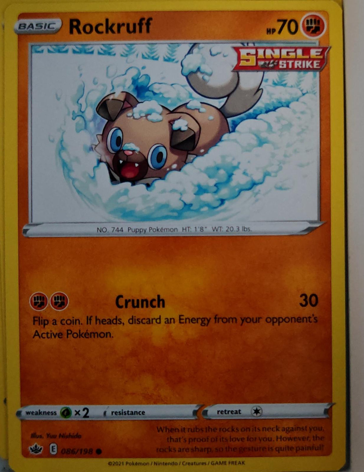 Rockruff - 086/198 - - CHILLING REIGN - Pokemon - Common | AA58-7