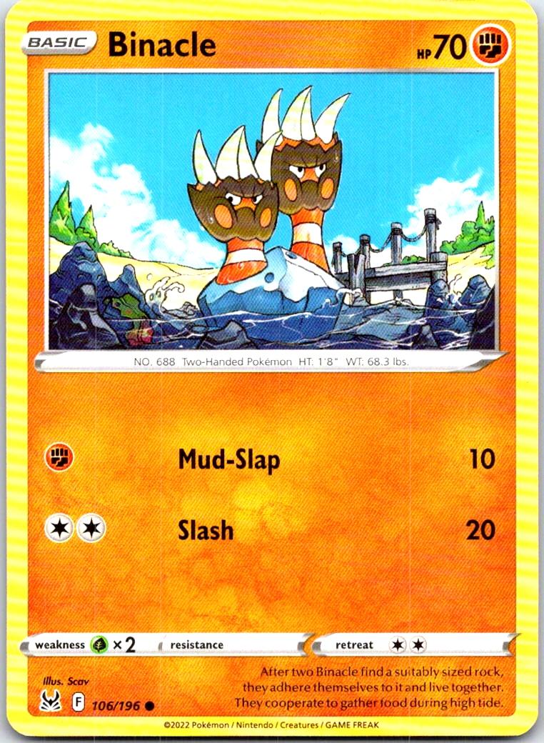 Binacle - 106/196 - - LOST ORIGIN - Pokemon - Common | AB88-5