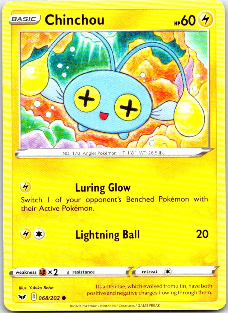 Chinchou - 068/202 - - SWORD & SHIELD - Pokemon - Common | AB78-45