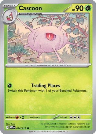 Cascoon - 014/217 - - ASCENDED HEROES - Pokemon - Common | AA10-55