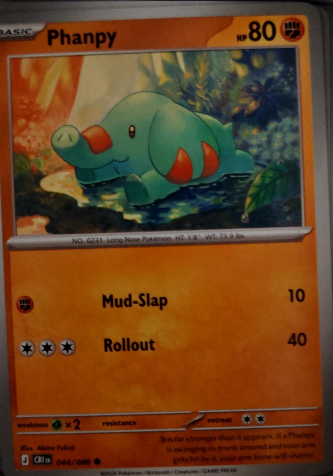 Phanpy - 044/086 - - CHAOS RISING - Pokemon - Common | AA43-11