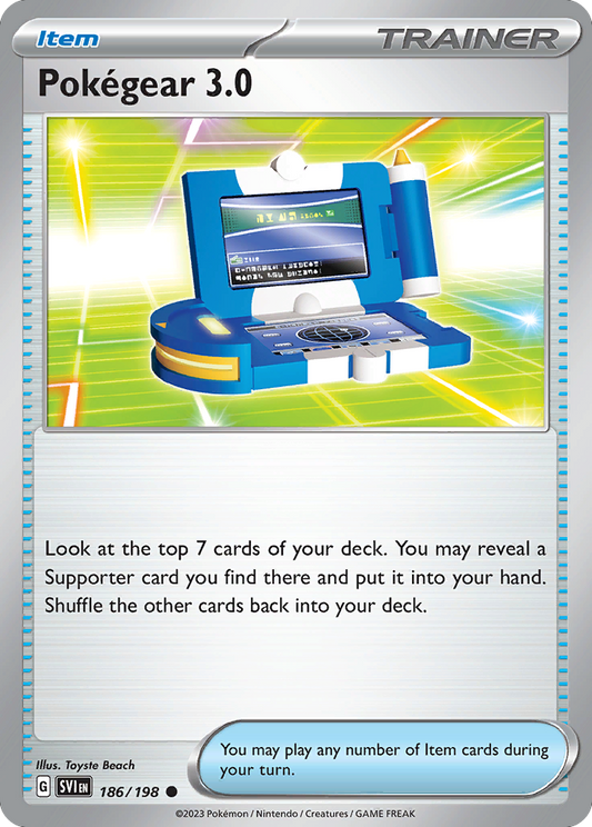 Pokegear 3.0 - 186/198 - - SCARLET & VIOLET - Pokemon - Common | AA41-90