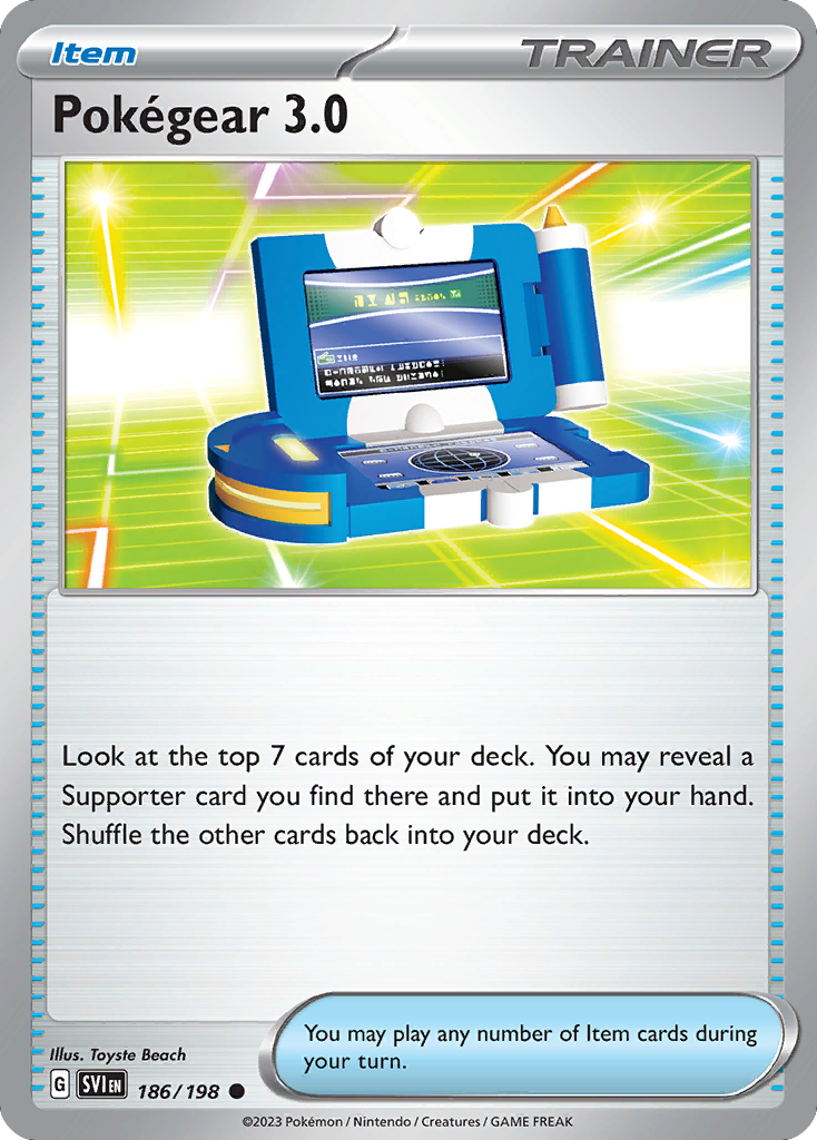 Pokegear 3.0 - 186/198 - - SCARLET & VIOLET - Pokemon - Common | AA44-69