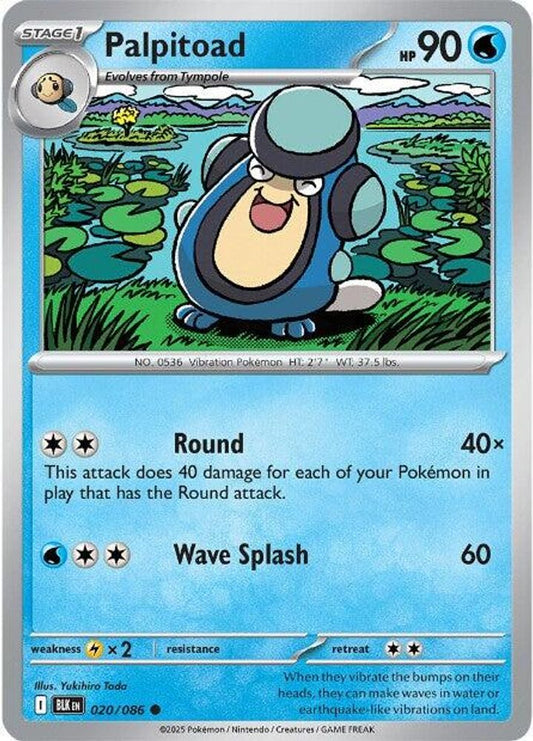 Palpitoad - 020/086 - - BLACK BOLT - Pokemon - Common | AA47-62