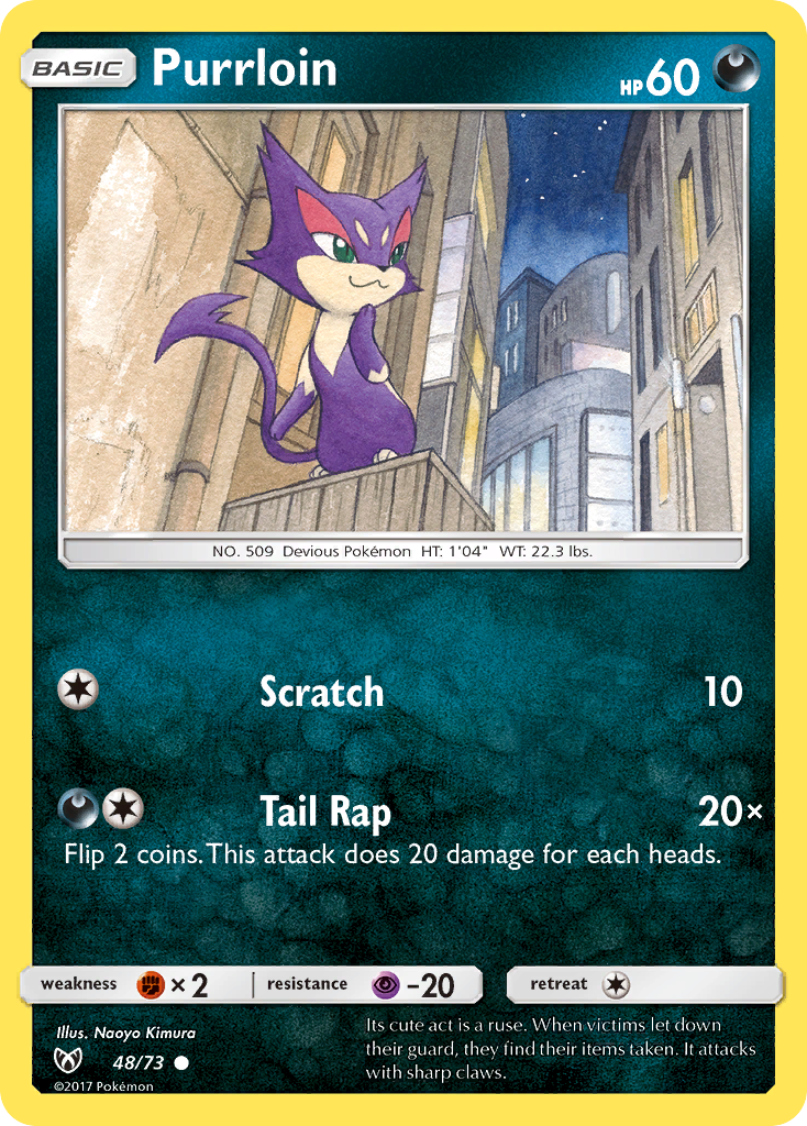 Purrloin - 48/73 - - SHINING LEGENDS - Pokemon - Common | AA67-41