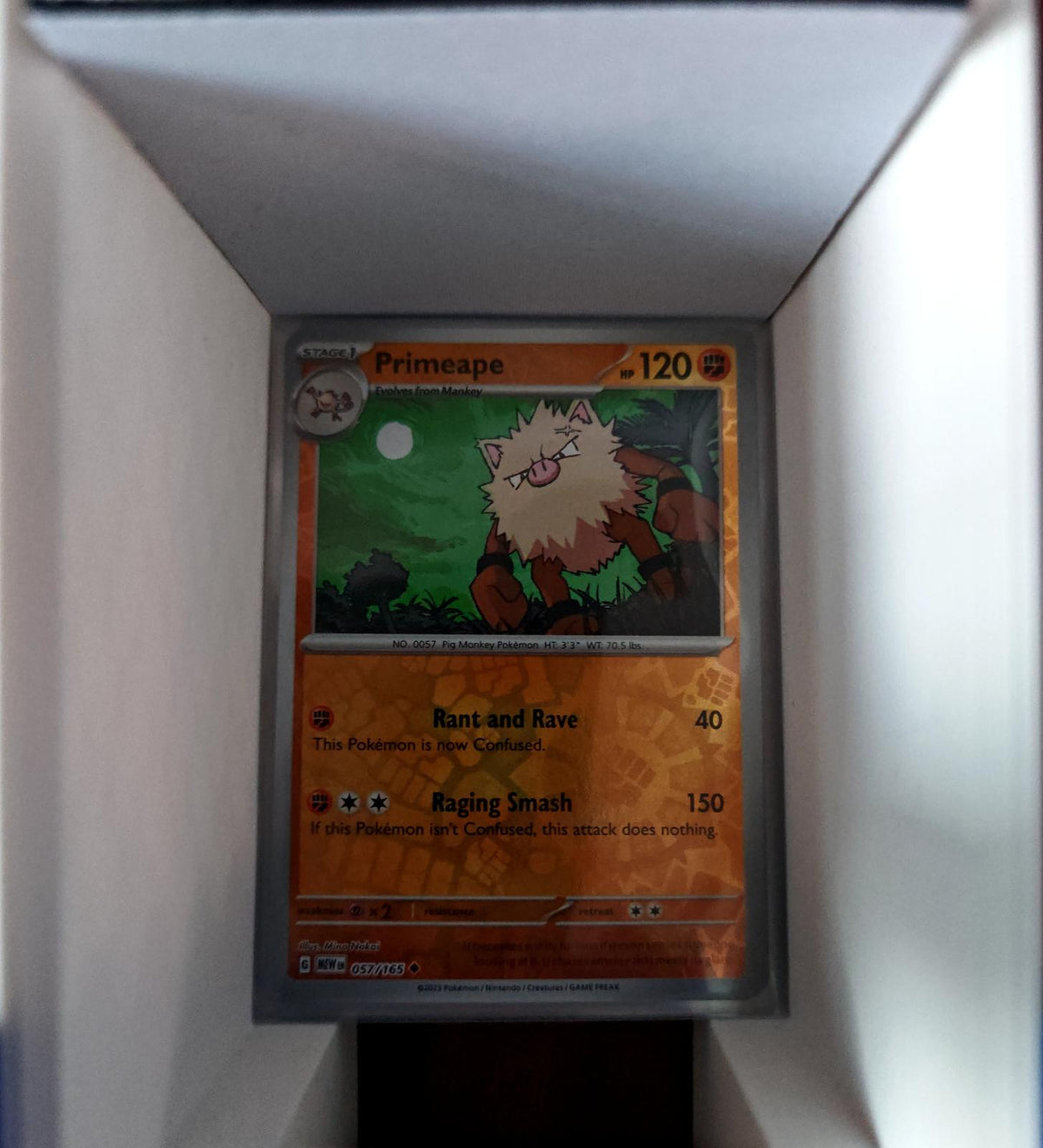 Primeape - 057/165 - Reverse Holo - 151 - Pokemon - Uncommon | AA61-33