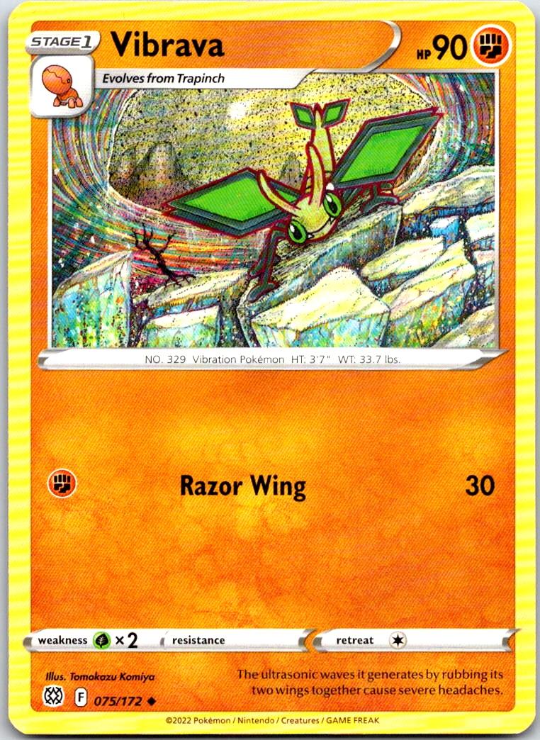 Vibrava - 075/172 - - BRILLIANT STARS - Pokemon - Uncommon | AB09-11