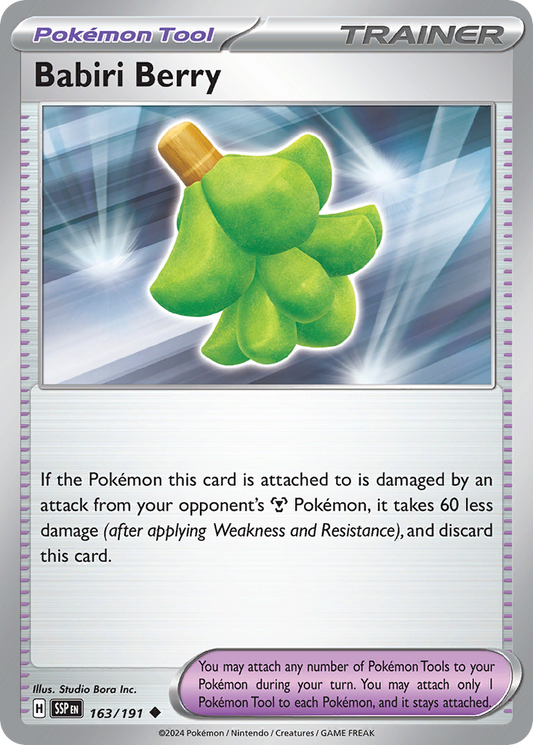 Babiri Berry - 163/191 - - SURGING SPARKS - Pokemon - Uncommon | AA41-59