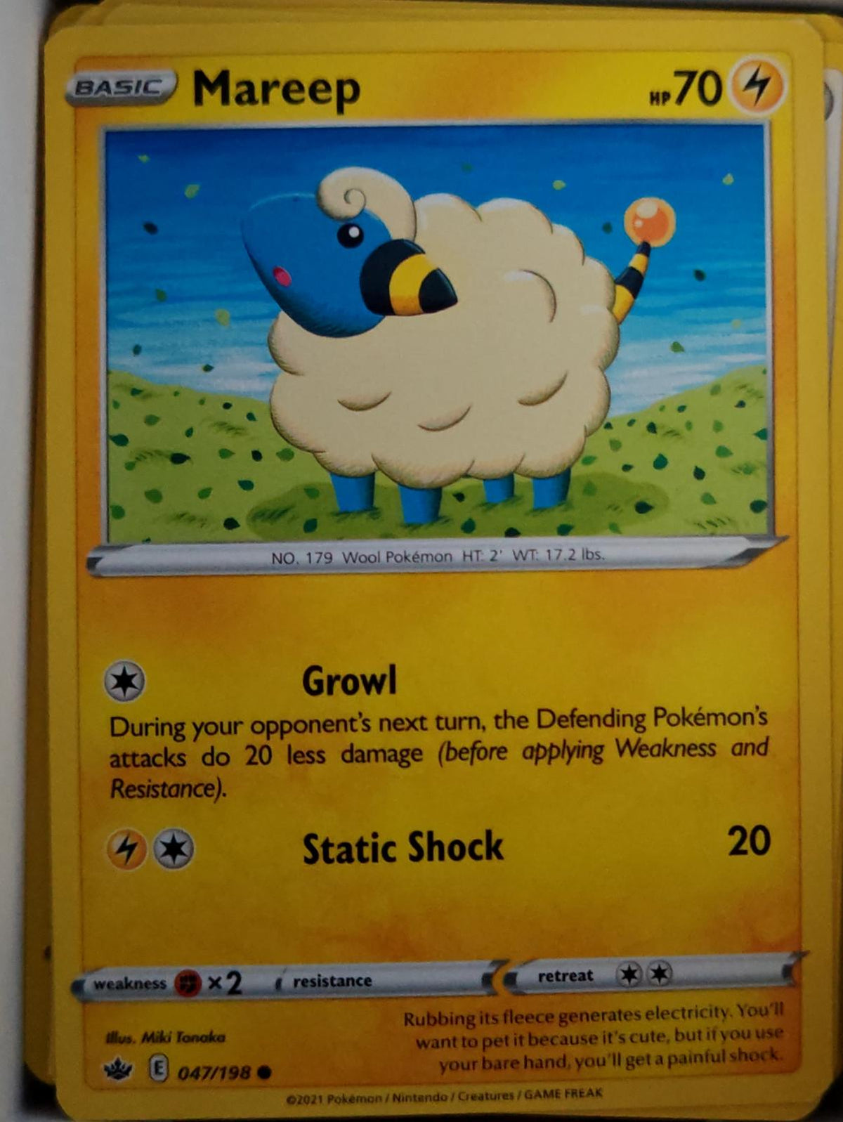 Mareep - 047/198 - - CHILLING REIGN - Pokemon - Common | AA57-34