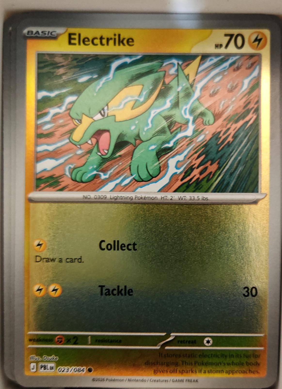 Electrike - 023/084 - Reverse Holo - PITCH BLACK - Pokemon - Common | AA14-65