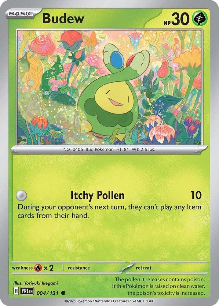 Budew - 004/131 - Reverse Holo - PRISMATIC EVOLUTIONS - Pokemon - | AA26-63