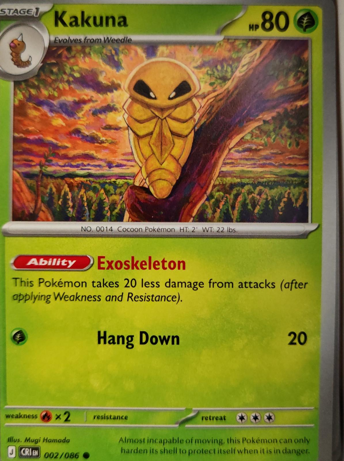Kakuna - 002/086 - - CHAOS RISING - Pokemon - Common | AA08-73