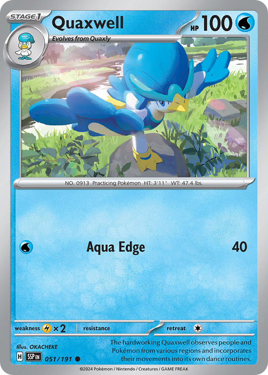 Quaxwell - 051/191 - - SURGING SPARKS - Pokemon - Common | AA48-18