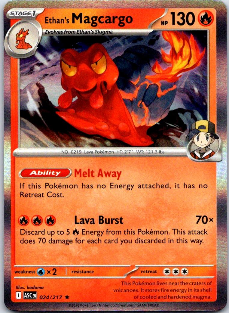 Ethan's Magcargo - 024/217 - Holo - ASCENDED HEROES - Pokemon - Rare | AB07-6