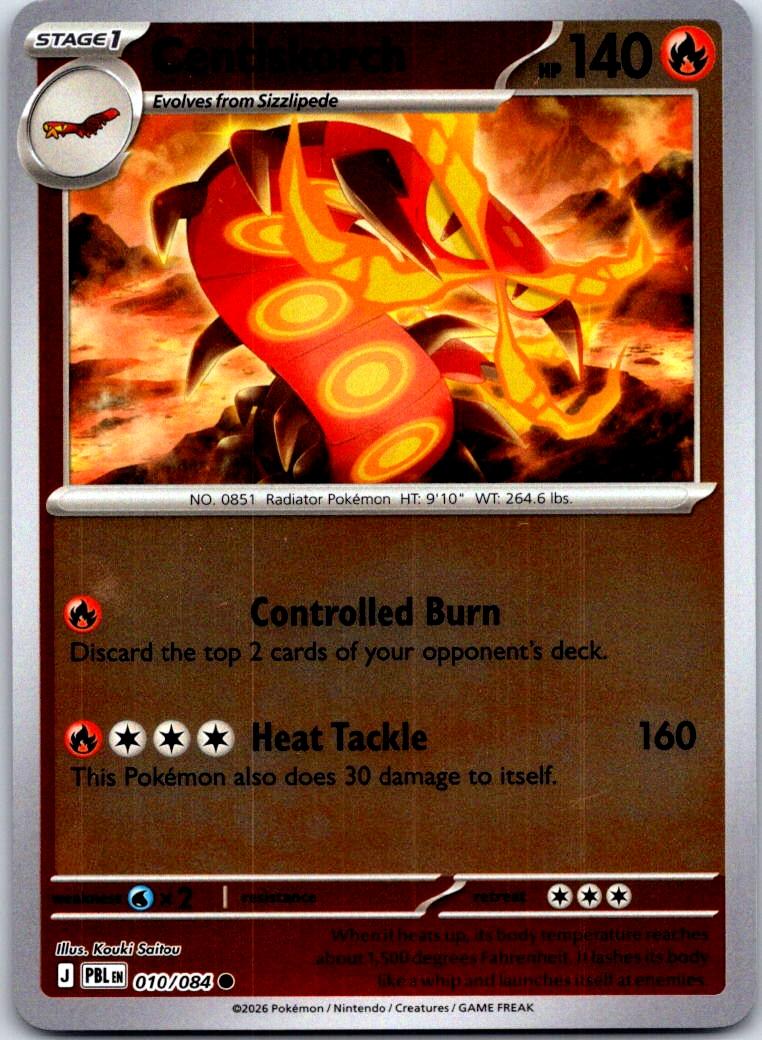 Centiskorch - 010/084 - Reverse Holo - PITCH BLACK - Pokemon - Common | AA119-45