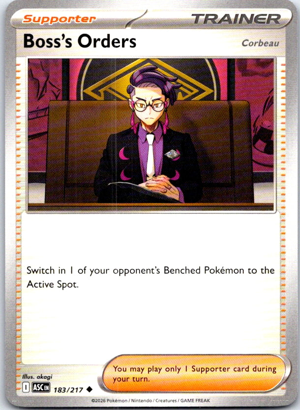 Boss's Orders [Corbeau] - 183/217 - - ASCENDED HEROES - Pokemon - | AC23-5
