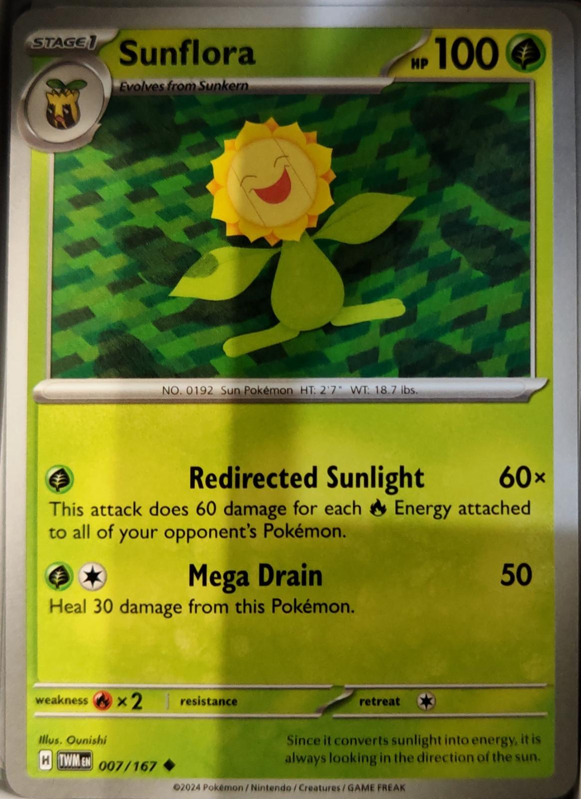 Sunflora - 007/167 - - TWILIGHT MASQUERADE - Pokemon - Uncommon | AA76-22