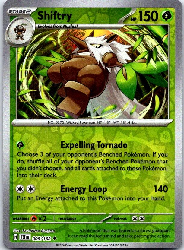 Shiftry - 005/162 - Reverse Holo - TEMPORAL FORCES - Pokemon - | AC11-10