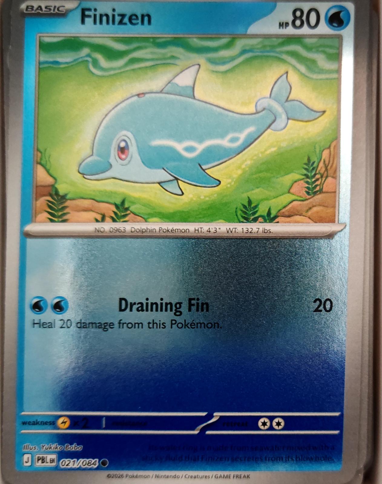 Finizen - 021/084 - Reverse Holo - PITCH BLACK - Pokemon - Common | AA14-60