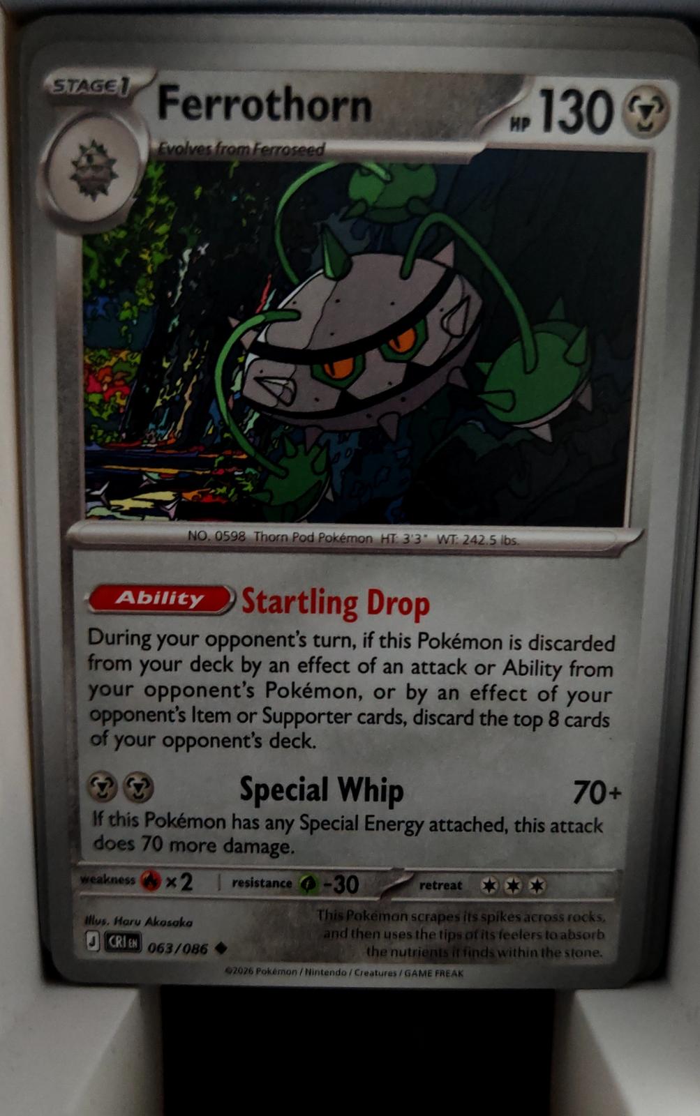 Ferrothorn - 063/086 - - CHAOS RISING - Pokemon - Uncommon | AA43-45