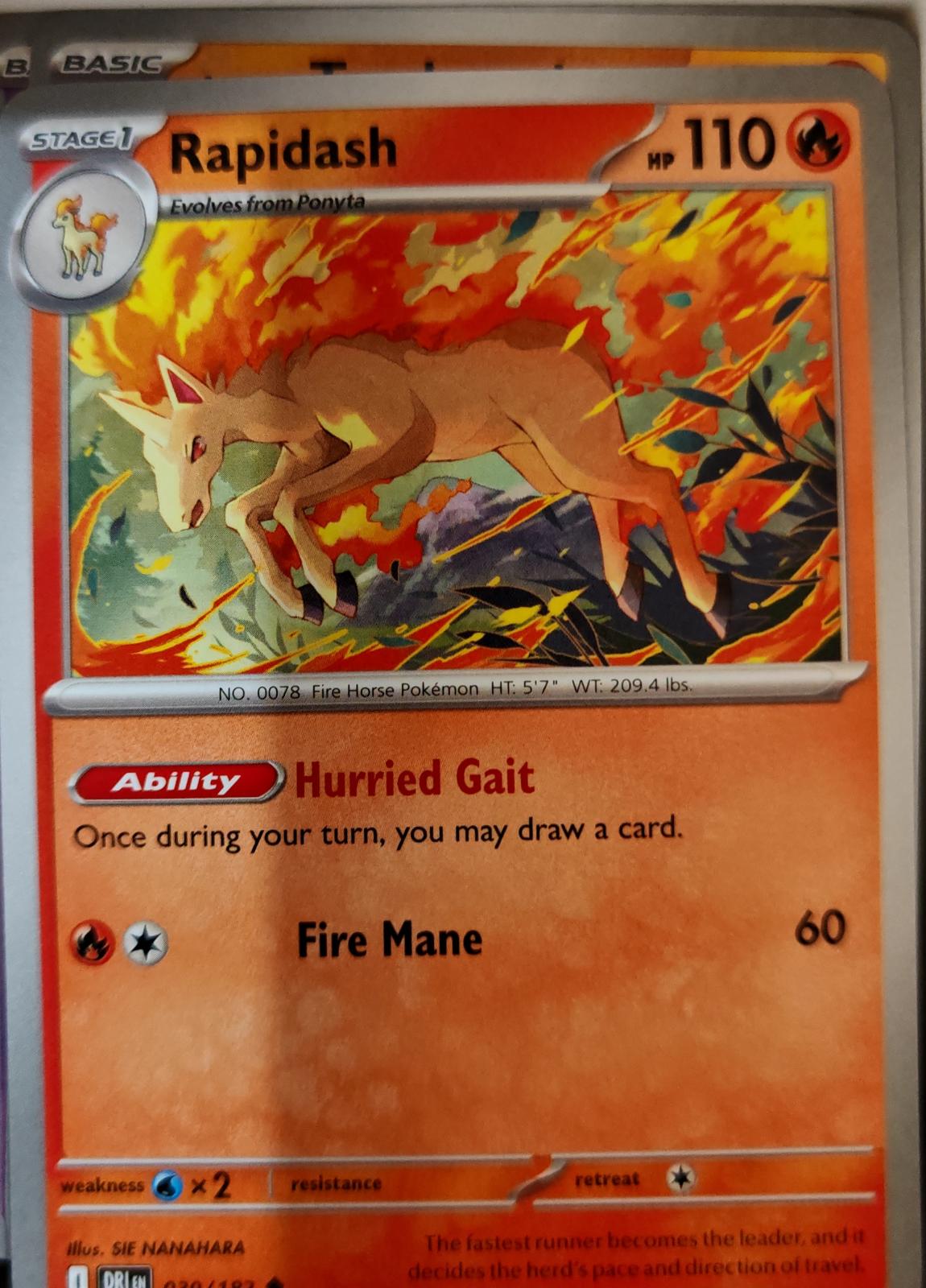 Rapidash - 030/182 - - DESTINED RIVALS - Pokemon - Uncommon | AA07-74