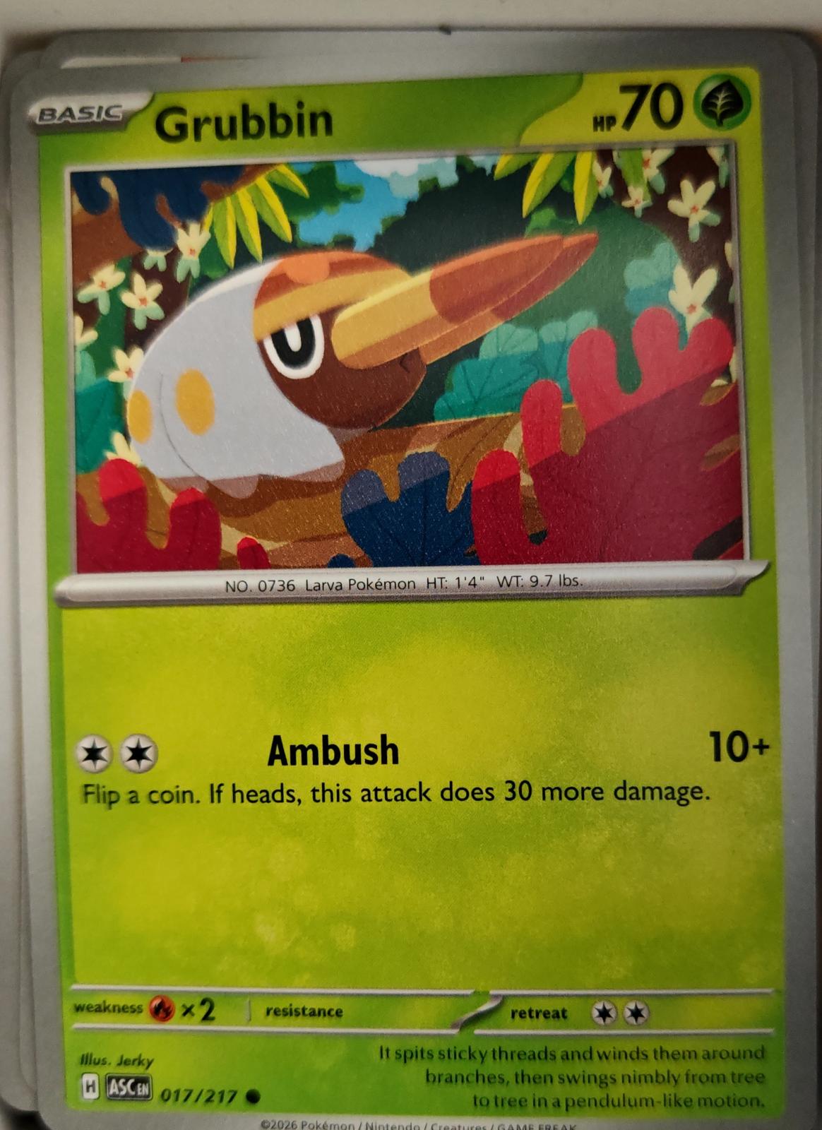 Grubbin - 017/217 - - ASCENDED HEROES - Pokemon - Common | AA12-71