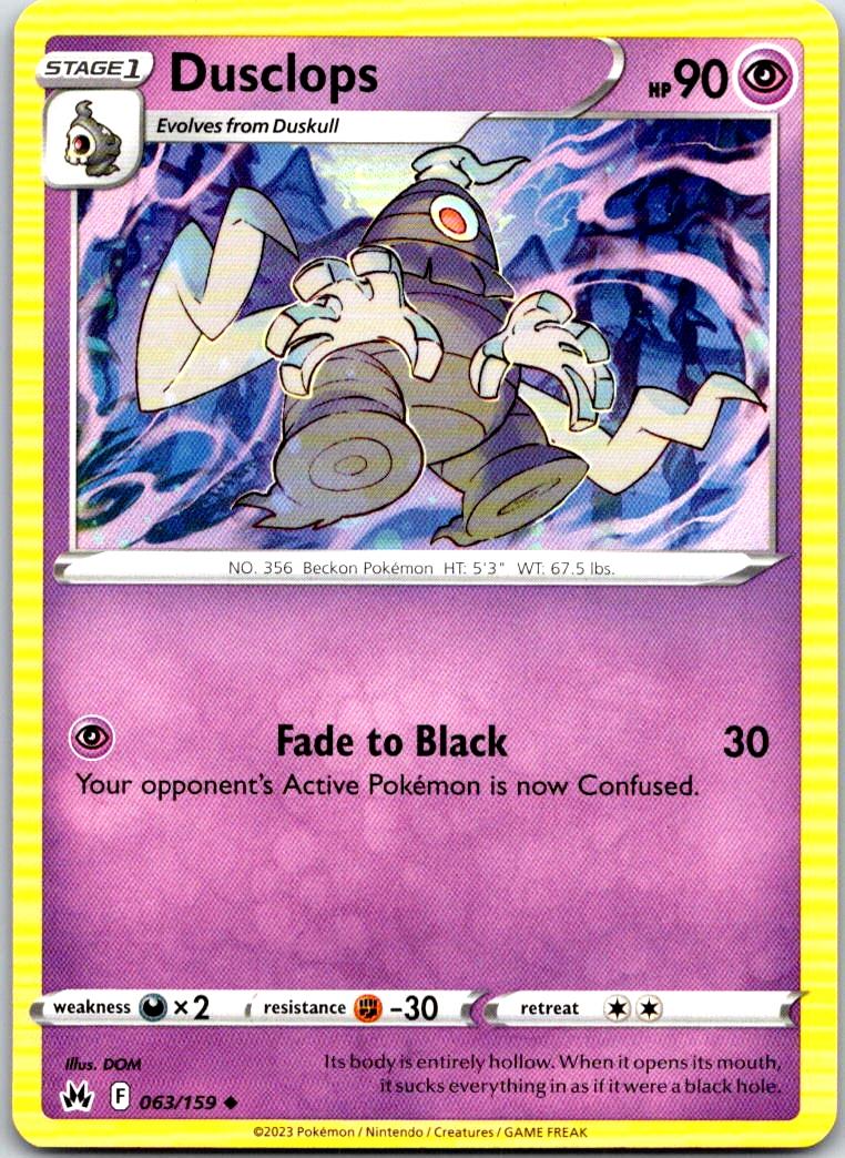Dusclops - 063/159 - - CROWN ZENITH - Pokemon - Uncommon | AA102-25