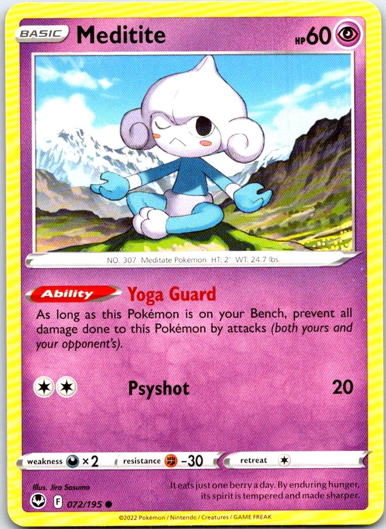 Meditite - 072/195 - - SILVER TEMPEST - Pokemon - Common | AB53-8