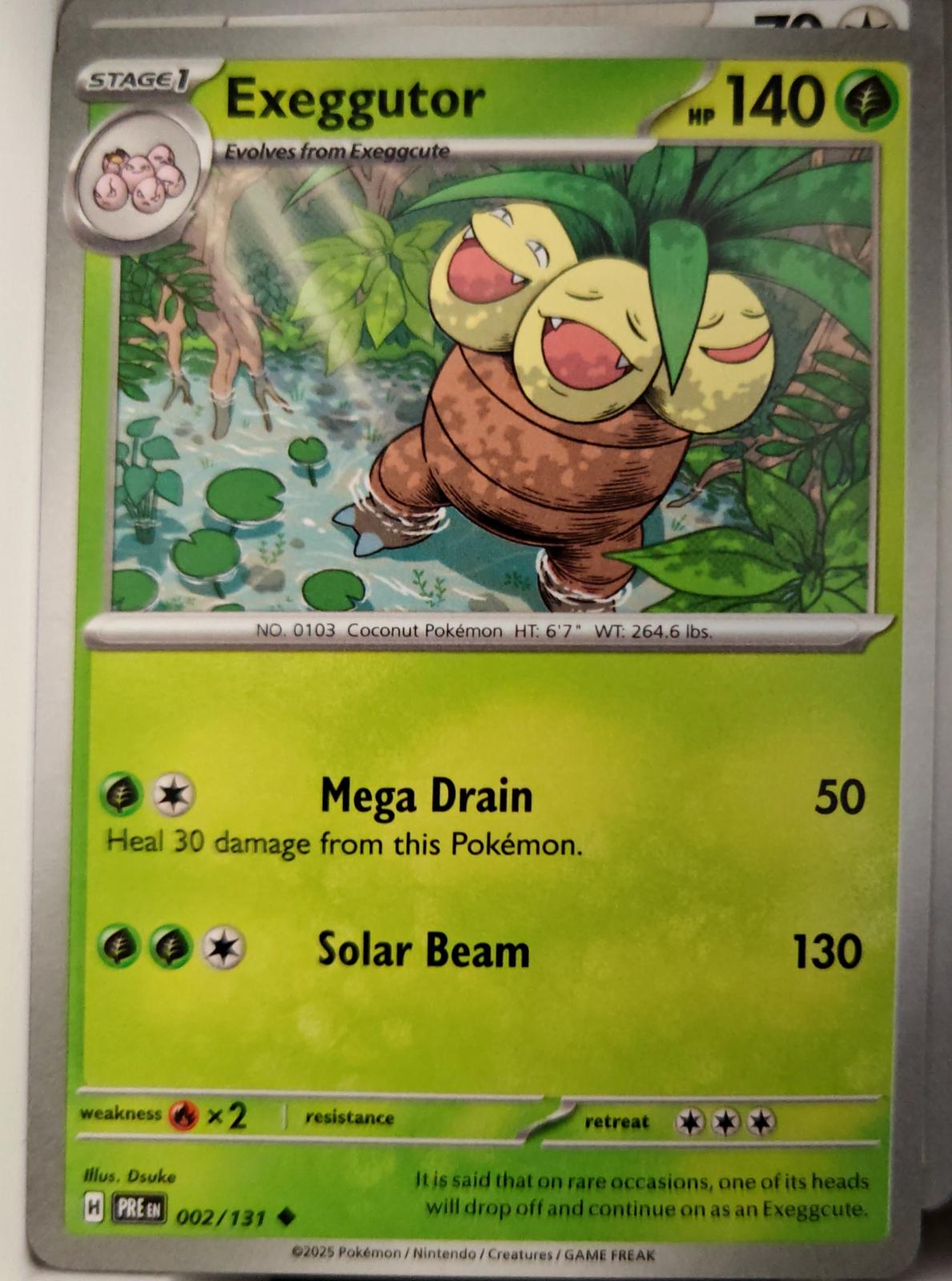 Exeggutor - 002/131 - - PRISMATIC EVOLUTIONS - Pokemon - Uncommon | AA27-100