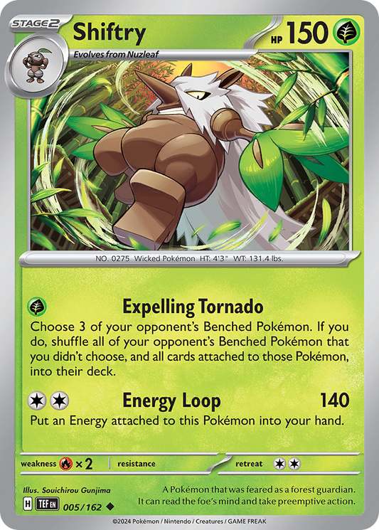 Shiftry - 005/162 - Reverse Holo - TEMPORAL FORCES - Pokemon - | AA26-69