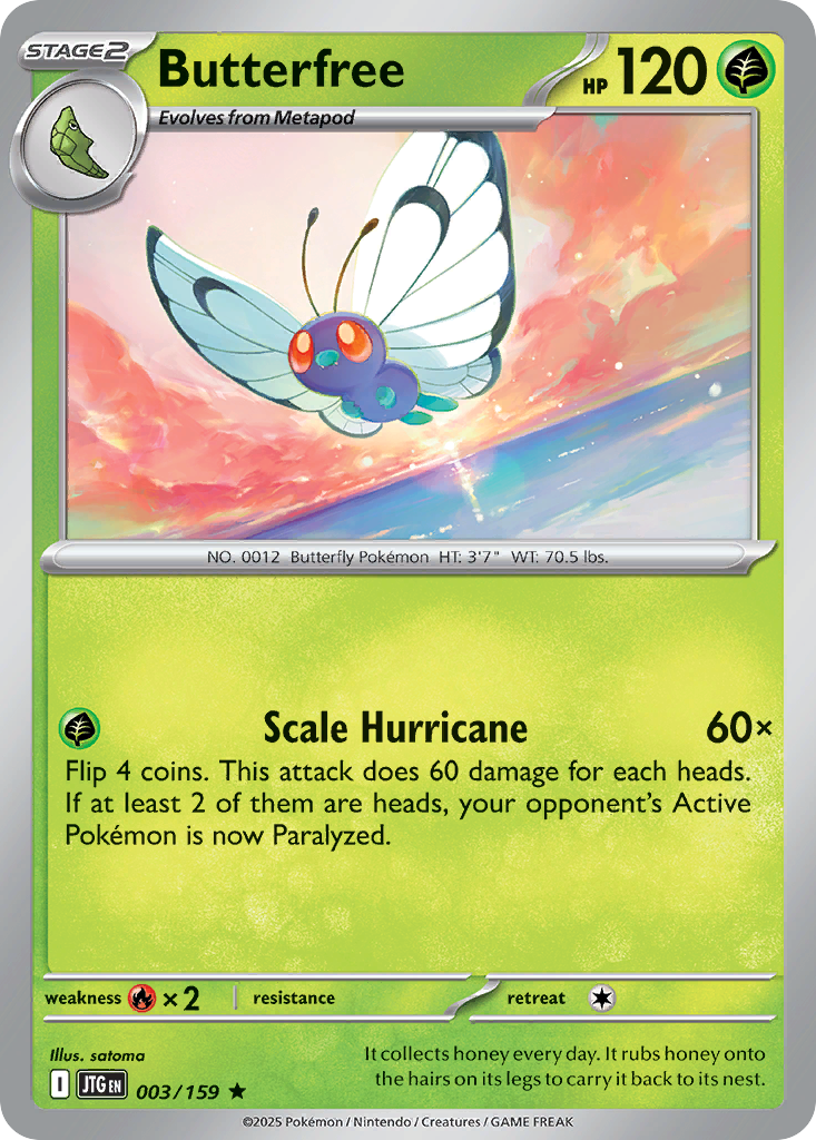 Butterfree - 003/159 - Holo - JOURNEY TOGETHER - Pokemon - Rare | AA21-9