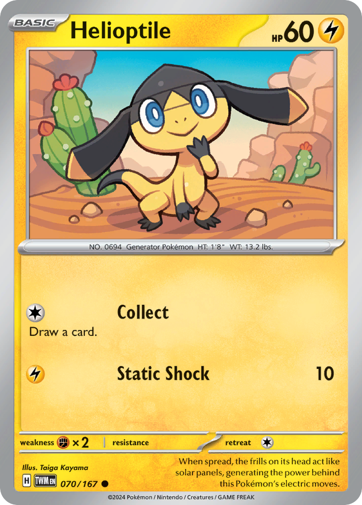 Helioptile - 070/167 - Reverse Holo - TWILIGHT MASQUERADE - Pokemon - | AA49-49