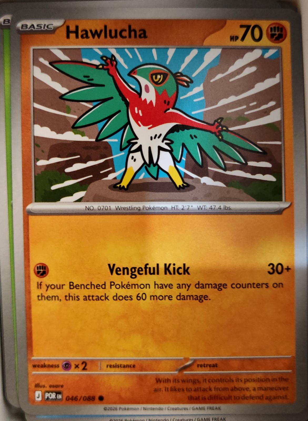 Hawlucha - 046/088 - - PERFECT ORDER - Pokemon - Common | AA05-30