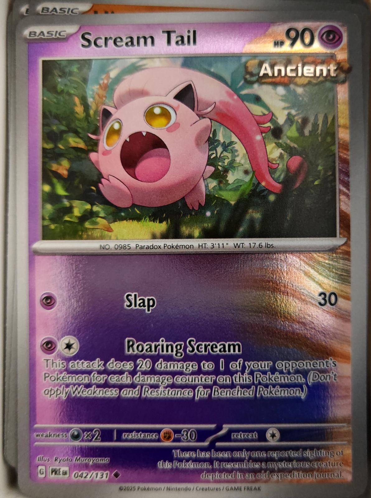 Scream Tail - 042/131 - Reverse Holo - PRISMATIC EVOLUTIONS - Pokemon - | AA26-100
