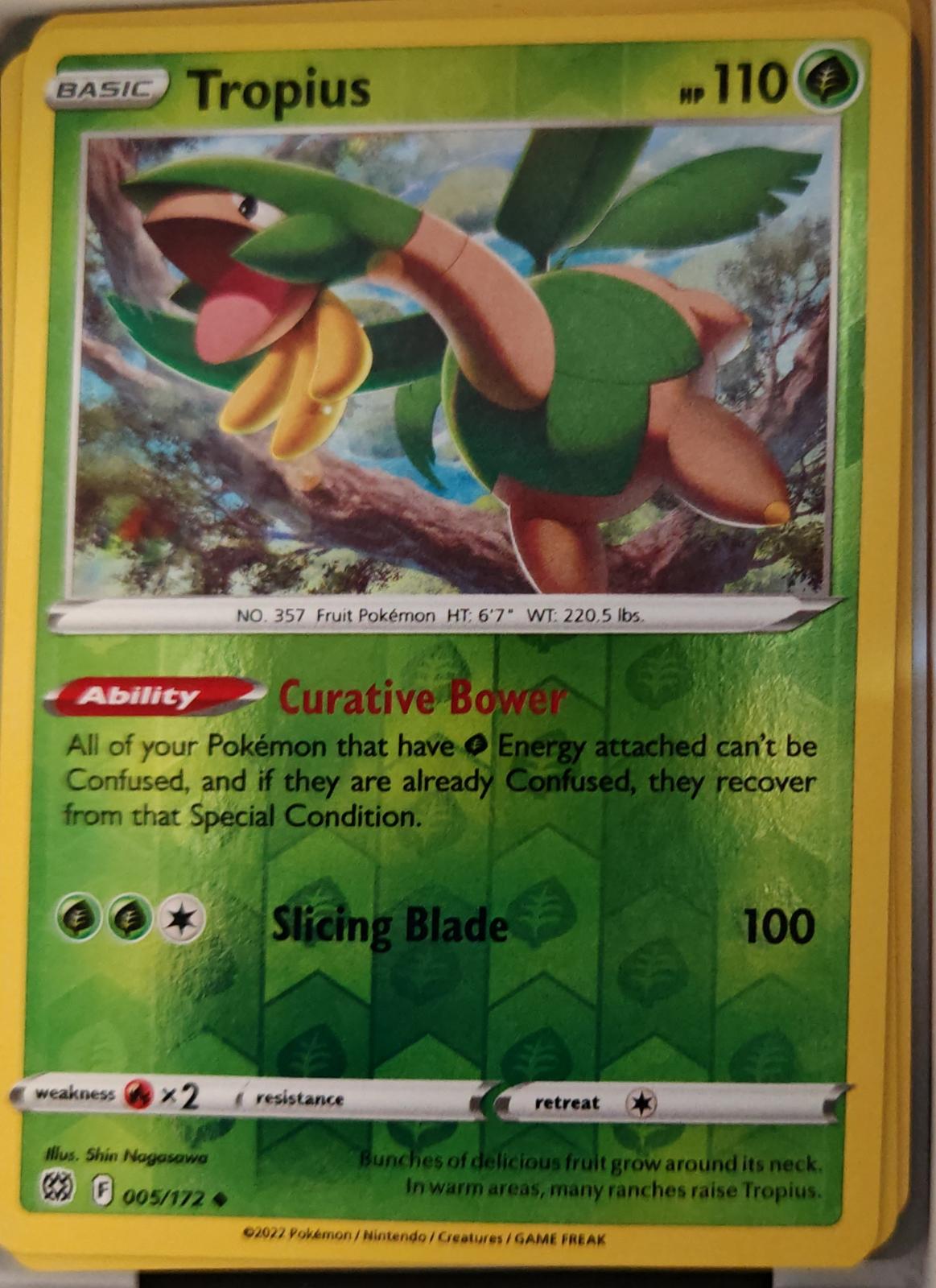 Tropius - 005/172 - Reverse Holo - BRILLIANT STARS - Pokemon - | AA22-14