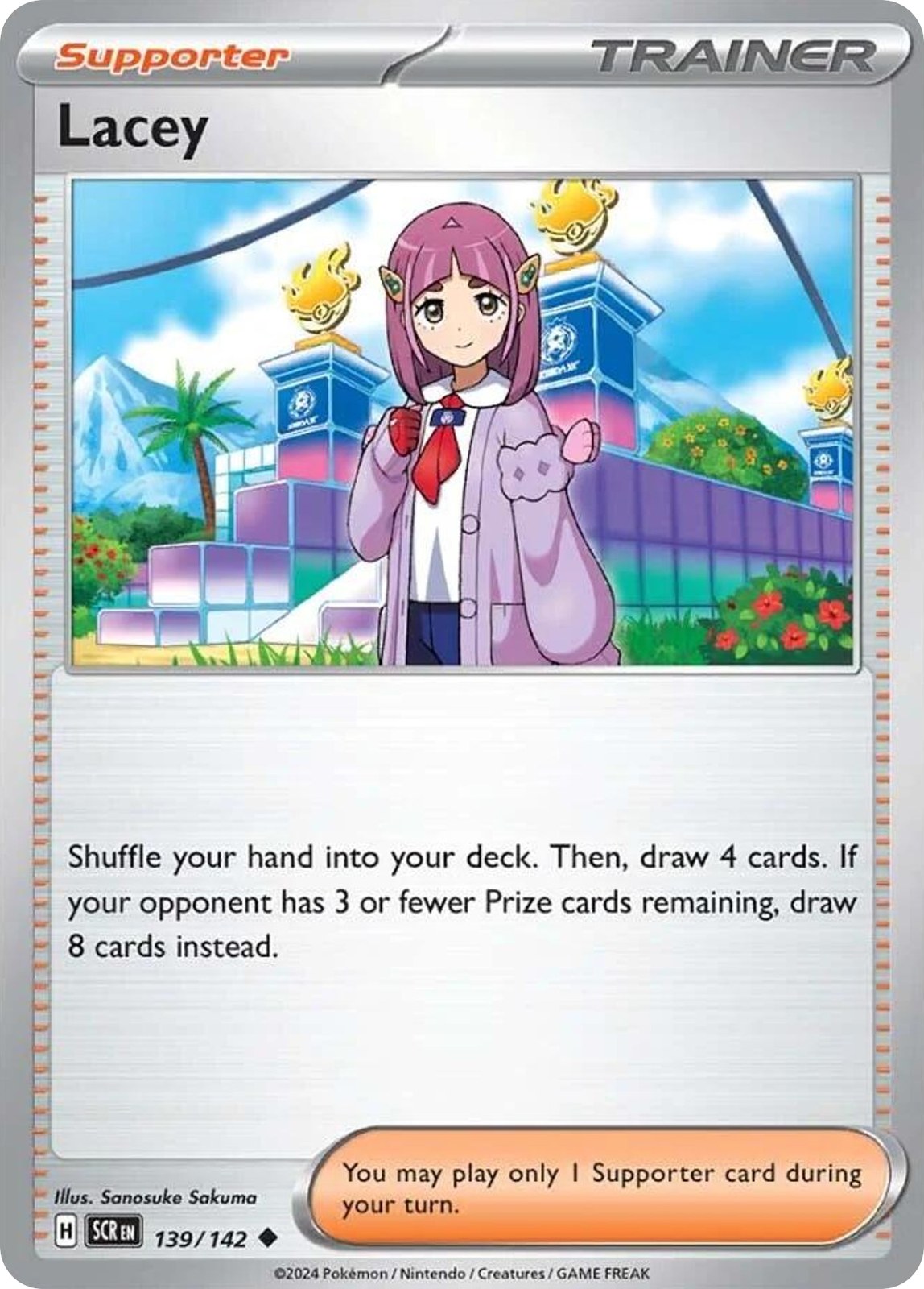 Lacey - 139/142 - Reverse Holo - STELLAR CROWN - Pokemon - Uncommon | AA13-86