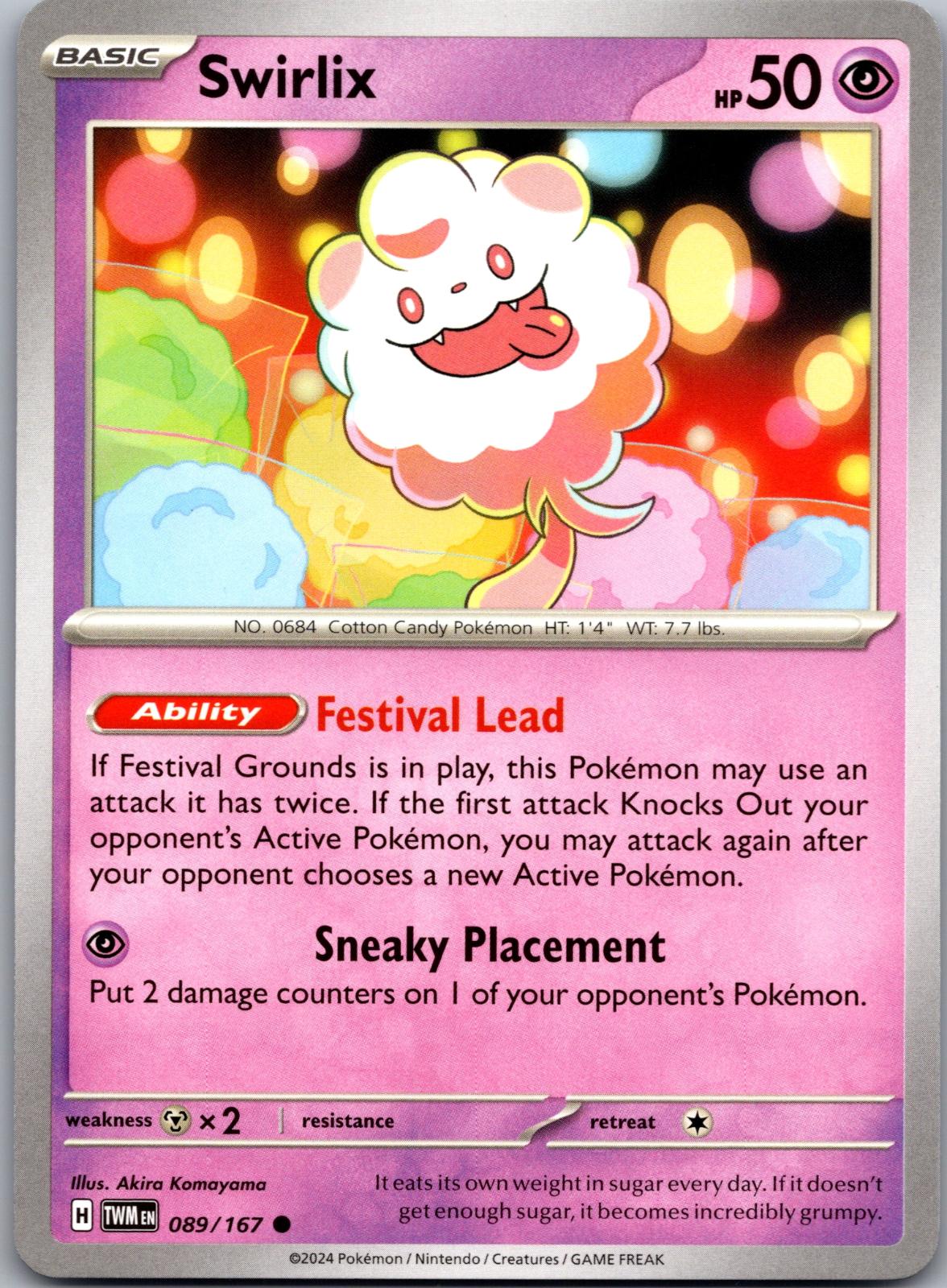 Swirlix - 089/167 - - TWILIGHT MASQUERADE - Pokemon - Common | AA84-35