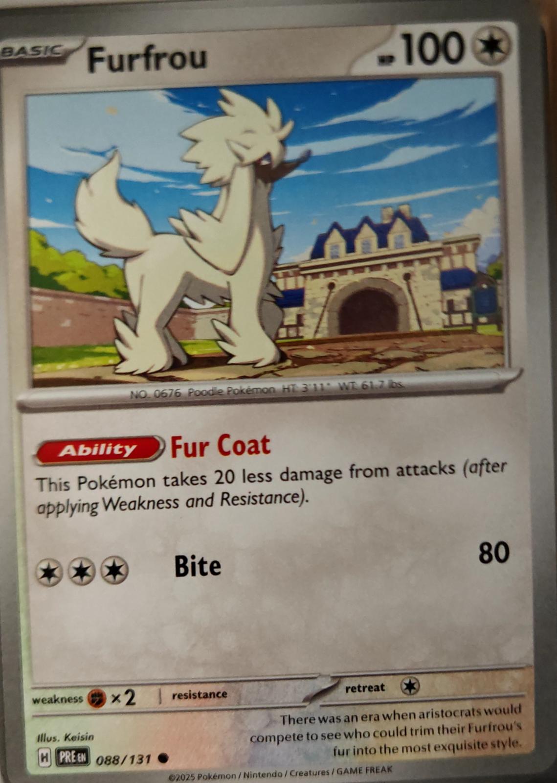 Furfrou - 088/131 - - PRISMATIC EVOLUTIONS - Pokemon - Common | AA27-33