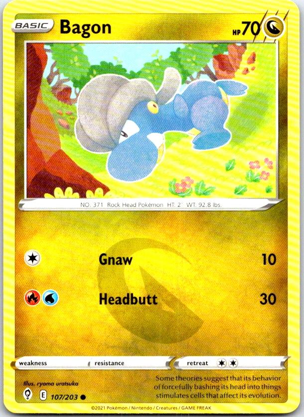 Bagon - 107/203 - - EVOLVING SKIES - Pokemon - Common | AB98-55