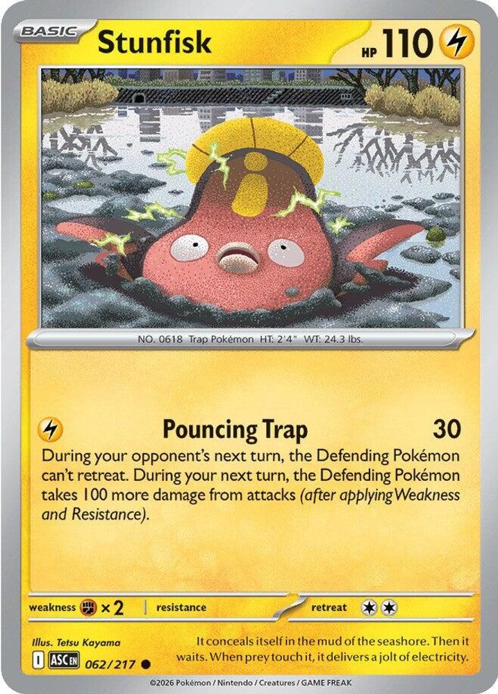 Stunfisk - 062/217 - - ASCENDED HEROES - Pokemon - Common | AA43-56