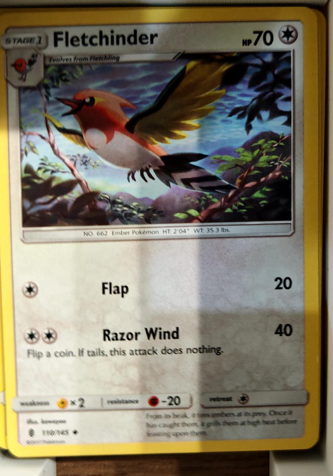 Fletchinder - 110/145 - - GUARDIANS RISING - Pokemon - Uncommon | AA67-32