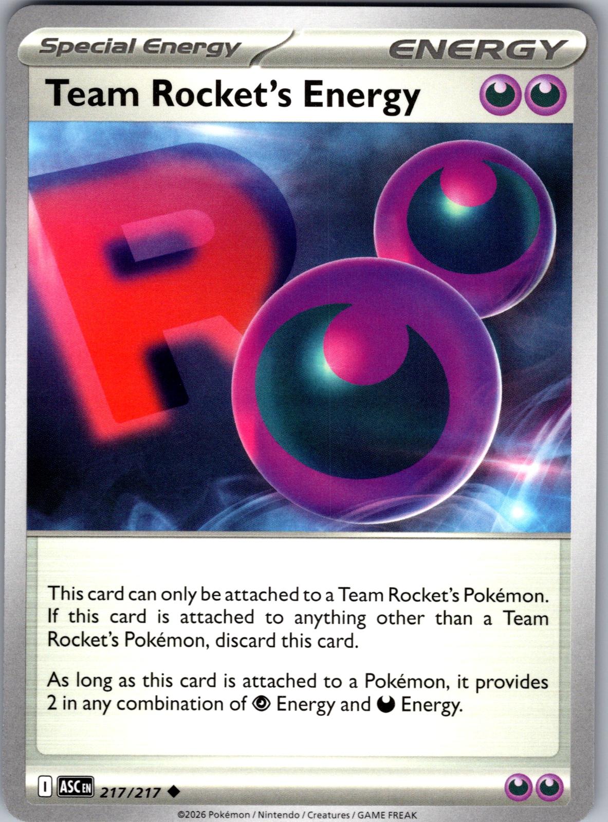 Team Rocket's Energy - 217/217 - - ASCENDED HEROES - Pokemon - | AA77-16