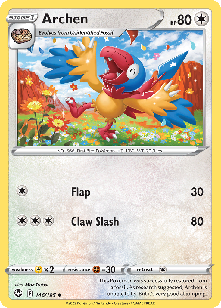 Archen - 146/195 - - SILVER TEMPEST - Pokemon - Uncommon | AA90-41